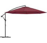 vidaXL Parapluie avec mât en aluminium 350 cm rouge bordeaux