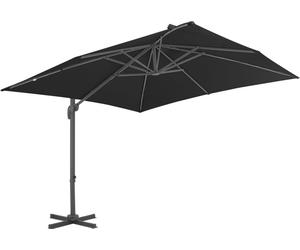 vidaXL Parapluie avec mât en aluminium 3x3 cm noir