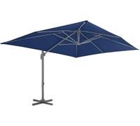 vidaXL Parapluie avec mât en aluminium 4 x 3 m bleu azur