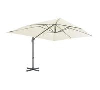 vidaXL Parapluie avec mât en aluminium 400 x 300 cm couleur sable