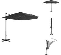 vidaXL Parapluie avec mât en aluminium Anthracite 300 cm - Parasols & Protection solaire