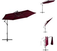 vidaXL Parapluie avec mât en aluminium rouge bordeaux 300 cm - Parasols & Protection solaire