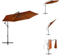 vidaXL Parapluie avec mât en aluminium Terrakotta-Rot 300 cm - Parasols & Protection solaire