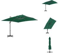 vidaXL Parapluie avec mât en aluminium Vert 300x300 cm - Parasols & Protection solaire