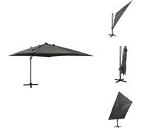vidaXL Parapluie avec mât et LED Anthracite 300 cm - Parasols & Protection solaire