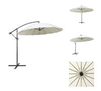 vidaXL Parapluie blanc 3 m Mât en aluminium - Parasols & ombrelles