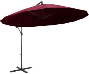 vidaXL Parapluie Bourgogne 3 m Mât en aluminium