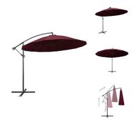 vidaXL Parapluie Bourgogne 3 m Mât en aluminium - Parasols & Protection solaire