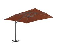 vidaXL Parapluie cantilever avec mât en aluminium Terracotta 400x300 cm