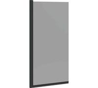 vidaXL Parapluie de douche de salle de bain Noir 68 x 130 cm Verre trempé