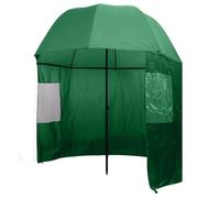 vidaXL Parapluie de pêche Vert 300x240 cm