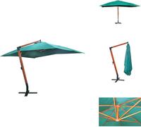 vidaXL Parapluie Melia 300x400 cm Vert - Parasols & Protection solaire