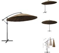 vidaXL Parapluie Taupe 3 m Mât en aluminium - Parasols & Protection solaire
