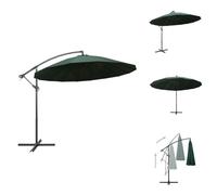 vidaXL Parapluie vert 3 m Mât en aluminium - Parasols & ombrelles