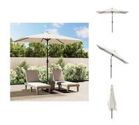 vidaXL Parasol 200 x 300 cm blanc sable rectangulaire - Parasols & ombrelles