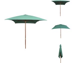 vidaXL Parasol 200x300 cm Barre en bois Vert - Parasols & ombrelles