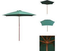 vidaXL Parasol 270 × 270 cm Mât en bois Vert - Parasols et protections solaires