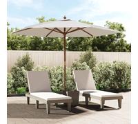vidaXL Parasol de jardin avec mât en bois 299x240 cm Sable