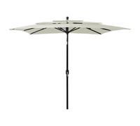 vidaXL Parasol 3 niveaux Sable