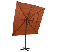VIDAXL Parasol 4 niveaux 250 cm - Terre cuite