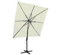 vidaXL Parasol à 4 niveaux Sable