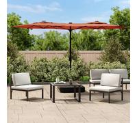 vidaXL Parasol à double tête - Terre Cuite