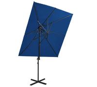 vidaXL Parasol à double toit Bleu Azuré