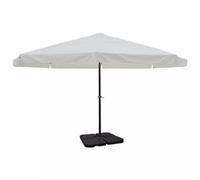 vidaXL Parasol Aluminium Pied de parasol portable Blanc