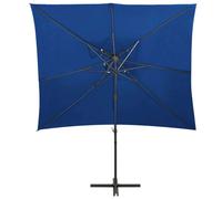 vidaXL Parasol ampli avec aération 250x250 cm bleu azur