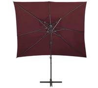 vidaXL Parasol ampli avec aération 250x250 cm rouge bordeaux