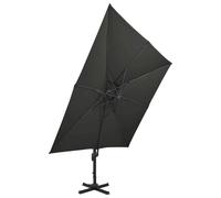 vidaXL Parasol ampli avec aération 300x300 cm noir