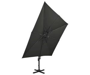 vidaXL Parasol ampli avec aération 300x300 cm noir