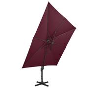 vidaXL Parasol ampli avec aération 300x300 cm rouge bordeaux