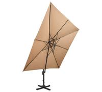 vidaXL Parasol ampli avec aération 300x300 cm Taupe