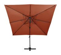 vidaXL Parasol ampli avec aération 300x300 cm Terracota