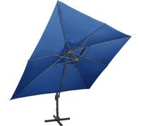vidaXL Parasol ampli avec aération 400x300 cm bleu azur