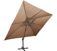 vidaXL Parasol ampli avec aération 400x300 cm Taupe