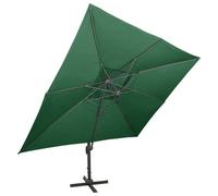 vidaXL Parasol ampli avec aération 400x300 cm vert