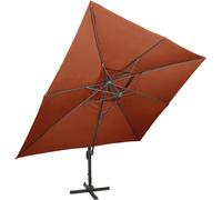 vidaXL Parasol ampli avec aération Terrakotta-Rouge 400x300 cm