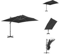 vidaXL Parasol ampli avec mât en aluminium Anthracite 300 x 300 cm - Parasols & Protection solaire