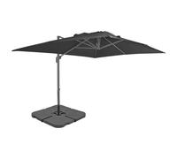 Vidaxl Parasol Avec Base Portable Anthracite Noir