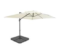 vidaXL Parasol avec base portable Sable