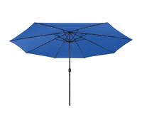 vidaXL Parasol avec éclairage LED 400 cm bleu azur