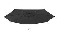 vidaXL Parasol avec éclairage LED 400 cm noir