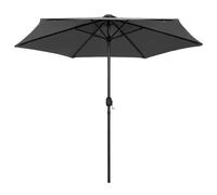 vidaXL Parasol avec éclairage LED et mât en aluminium 270 cm Anthracite