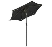vidaXL Parasol avec éclairage LED noir 200x211 cm Alu