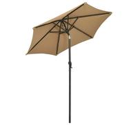 vidaXL Parasol avec éclairage LED Taupe 200x211 cm Alu