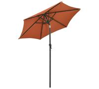 vidaXL Parasol avec éclairage LED Terracota 200x211 cm Alu