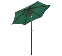 vidaXL Parasol avec éclairage LED vert 200x211 cm Alu