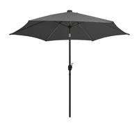 vidaXL Parasol avec lampes LED & mât en aluminium 300 cm Anthracite